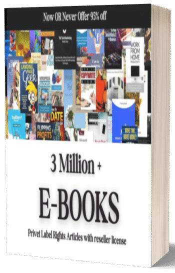 3 Million+ Ebooks + 3 Million PLR Articles Bonus with reseller rights
